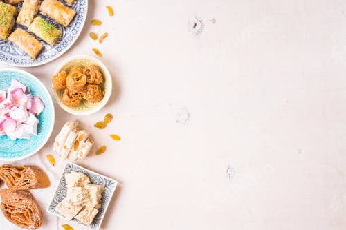 Preview: Eastern desserts background