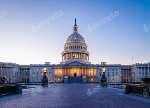Preview: United States Capitol Building at sunset - Washington, DC, USA