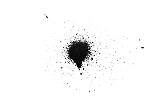 Preview: Black color spray paint on a white background paper
