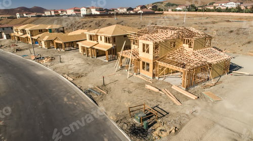 Preview: Aerial View of New Homes Construction Site