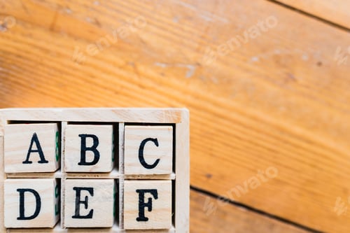 Preview: Set of alphabet letters for schools and learning