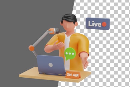 Preview: Live Product Promotion 3D Illustration