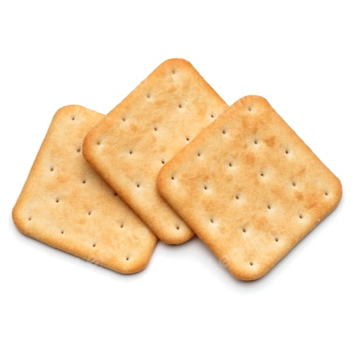 Preview: Dry cracker cookies isolated on white background cutout