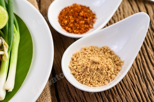 Preview: Condiments in Small Bowls for an Asian Dish