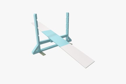 Preview: Adjustable rectangular wooden bench with support bars