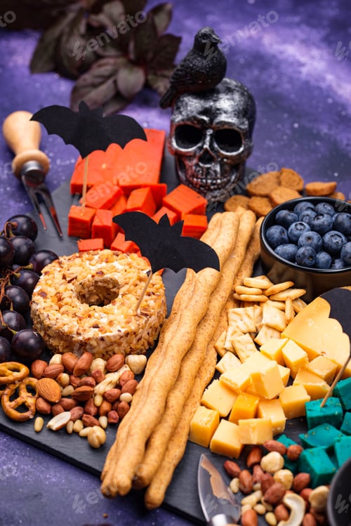 Preview: Cheese plate with berries, grapes and snacks