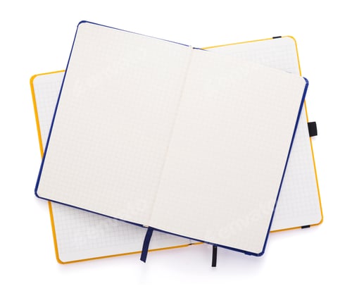 Preview: notepad or notebook paper at white background
