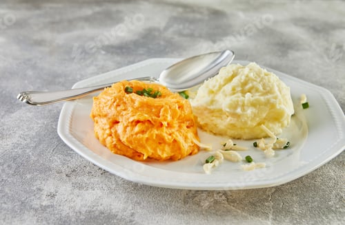 Preview: Serve with two-color mashed potatoes and sweet potatoes