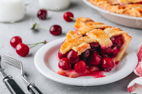 Preview: Homemade Cherry Pie with a Flaky Crust