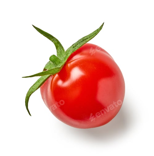 Preview: fresh raw small red tomato isolated on white background