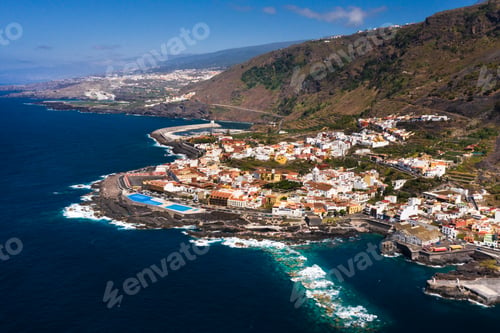 Preview: Beach in Tenerife, Canary Islands, Spain.Aerial view of Garachiko in the Canary Islands