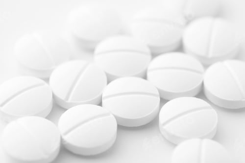 Preview: White pills on white background