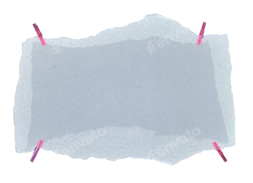 Preview: a sheet of paper torn to pieces isolated on white background