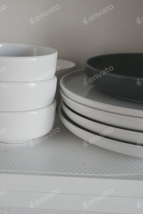 Preview: Organized light plates in the closet