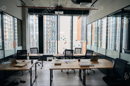 Preview: Interior of modern business office with ergonomic furniture