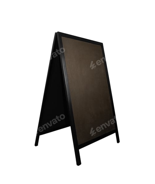 Preview: Black board restaurant isolated