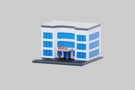 Preview: Mall building cartoon style facade