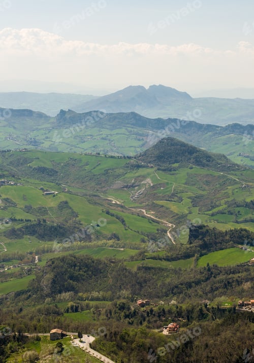 Preview: Panoramic view of the hills from the fortress of San Marino