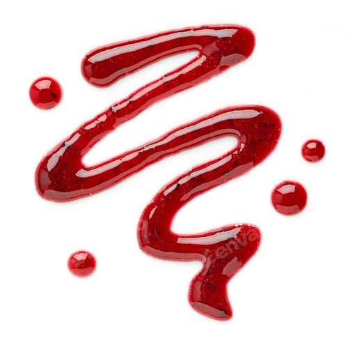 Preview: blackcurrant jam on white background