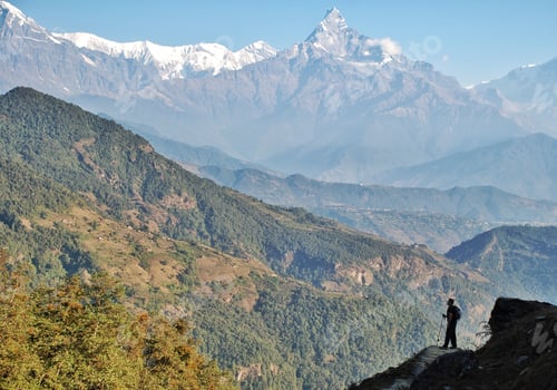 Preview: So small against the awe inspiring Himalayas