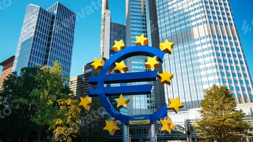 Preview: The Euro-Skulptur in Frankfurt downtown, Germany