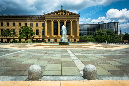 Preview: Fountain And The Art Museum In Philadelphia, Pennsylvania.