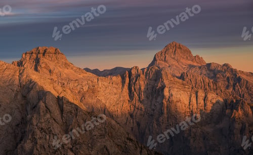 Preview: Beautiful mountain sunset in the Julian Alps