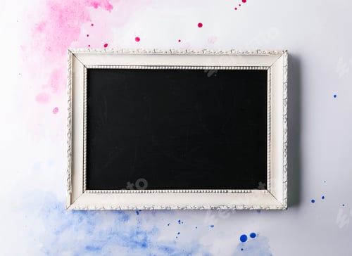 Preview: Eggs flat lay on a white background. Easter and spring composition. Copy space.