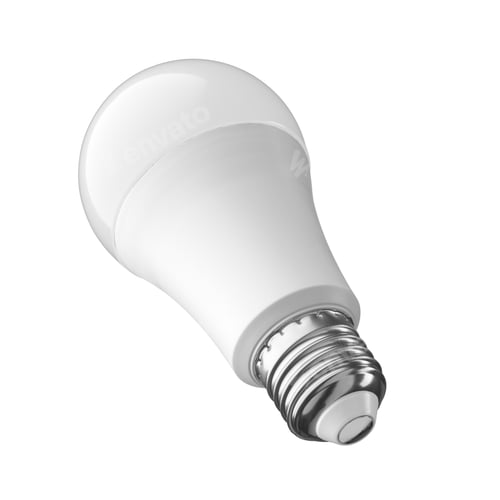 Preview: White led light bulb isolated on a white background.