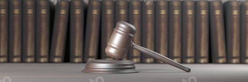 Preview: Judge gavel and books. Law college, judge office. 3d illustration