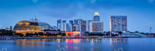 Preview: Singapore skyline panorama at Marina Bay