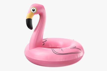 Preview: Inflatable Pink Flamingo Pool Float