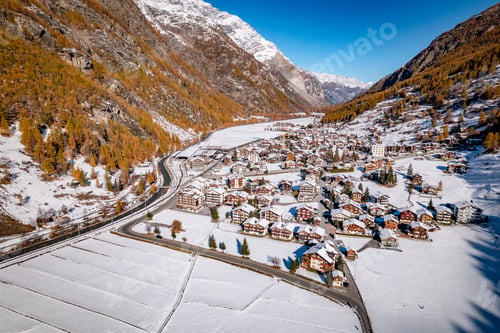 Preview: Tasch A Small Municipality of Switzerland and The Way to Zermatt Using the Ski Train