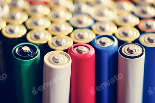 Preview: Various of alkaline battery background