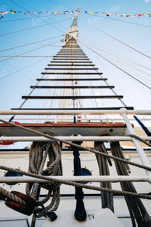 Preview: Rope ladders on a sailboat.