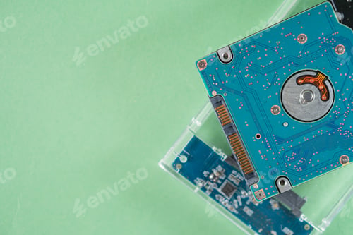 Preview: Close-Up of Hard Drive Circuit Board