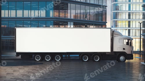 Preview: Van mockup isolated concept, Truck mock up