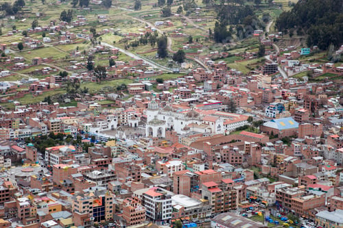 Preview: View at town Copacabana on Titicaca lake in Bolivia