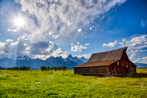 Preview: Sunlight On The Barn, Grand Teton National Park Wyoming