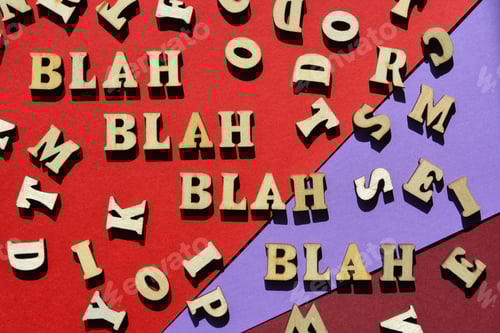 Preview: Blah Blah Blah, banner headine