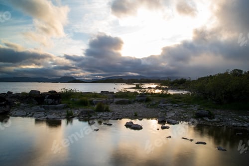 Preview: Sun cloud and lake