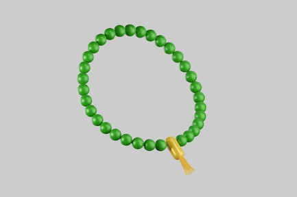 Preview: Green prayer beads with tassel