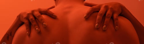 Preview: cropped view of shirtless masculine man with muscular body near passionate african american woman