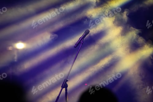 Preview: Microphone on stage during concert