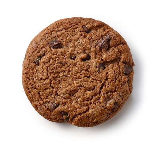 Preview: chocolate cookie on white background