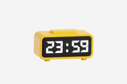 Yellow 3D Digital Clock
