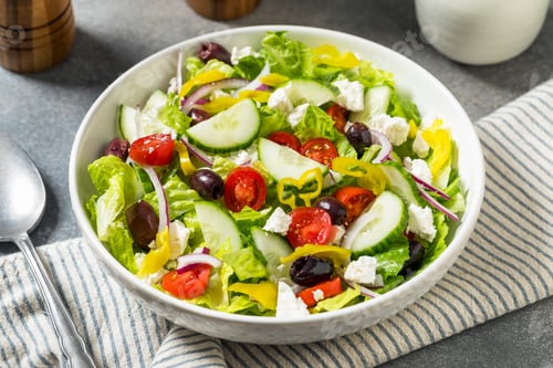 Preview: Fresh Greek Salad with Vegetables and Feta Cheese