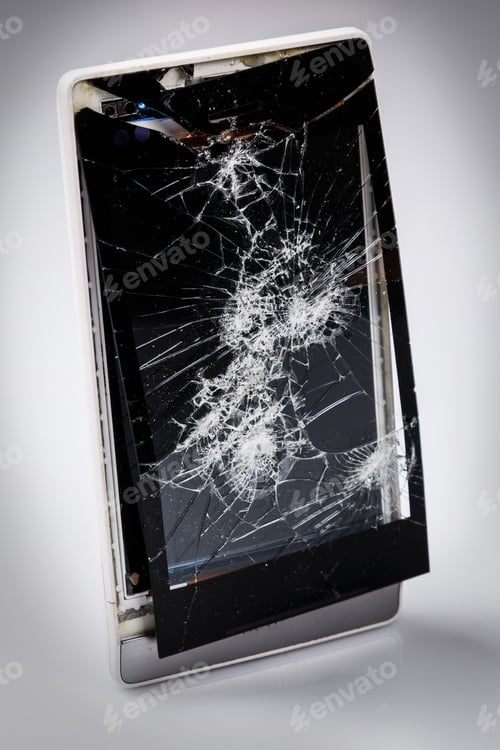 Preview: Damaged display on smartphone