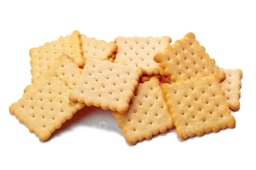 Preview: Cracker cookies isolated on white background