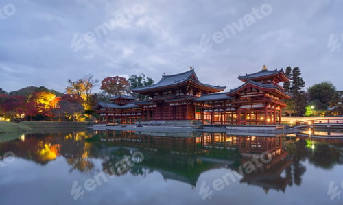 Preview: Temple Pagoda in Kyoto, Japan. Architecture landscape background.